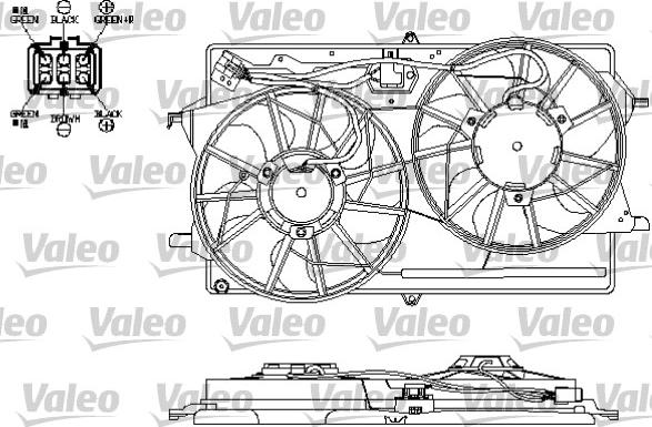 Valeo 696154 - Ventilators, Motora dzesēšanas sistēma www.autospares.lv