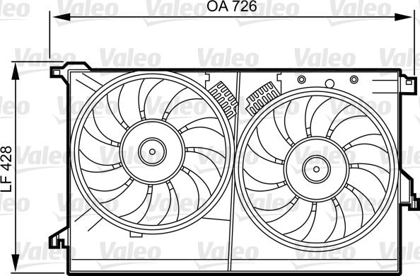 Valeo 696387 - Kronšteins, Radiatora ventilators www.autospares.lv