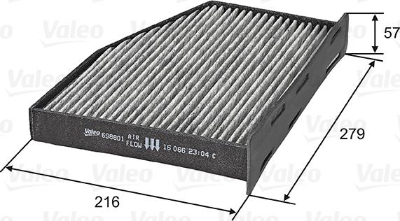 Valeo 698801 - Filter, interior air www.autospares.lv