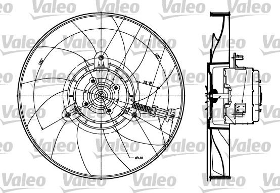 Valeo 698357 - Ventilators, Motora dzesēšanas sistēma www.autospares.lv