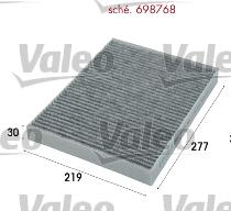 Valeo 698768 - Filtrs, Salona telpas gaiss autospares.lv