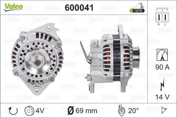 Valeo 600041 - Генератор www.autospares.lv