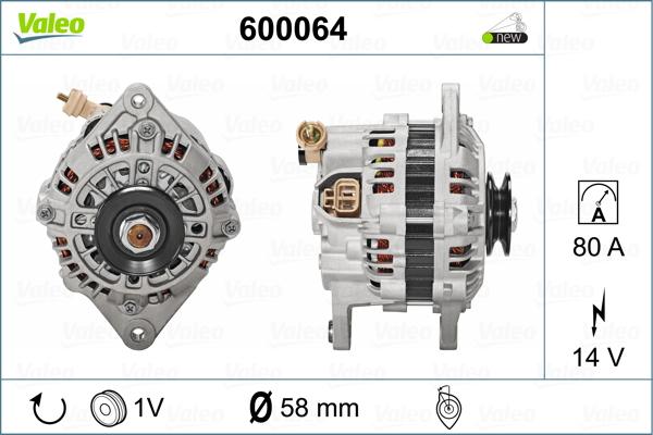 Valeo 600064 - Генератор www.autospares.lv