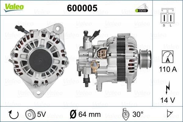 Valeo 600005 - Ģenerators autospares.lv