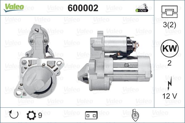 Valeo 600002 - Starteris autospares.lv