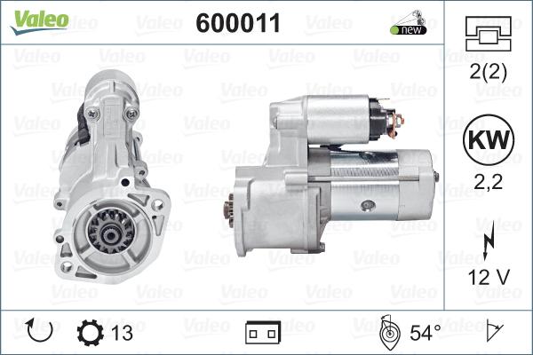 Valeo 600011 - Starteris autospares.lv