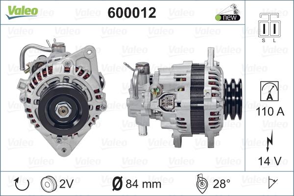 Valeo 600012 - Alternator www.autospares.lv