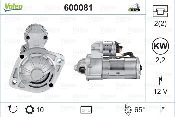 Valeo 600081 - Starteris autospares.lv