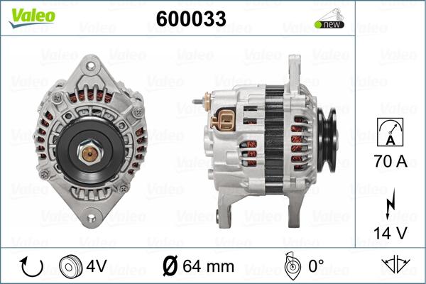 Valeo 600033 - Ģenerators autospares.lv