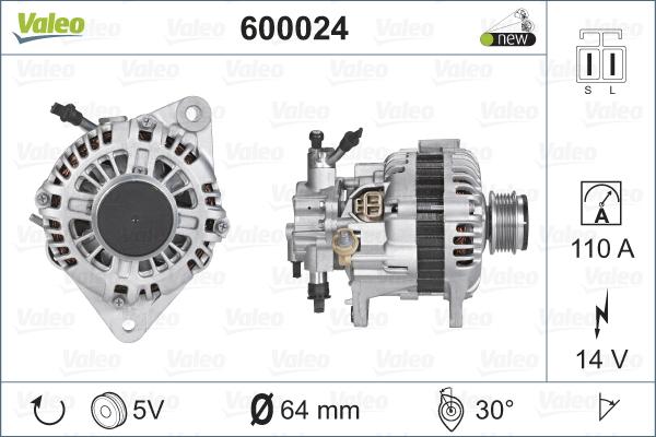 Valeo 600024 - Ģenerators www.autospares.lv