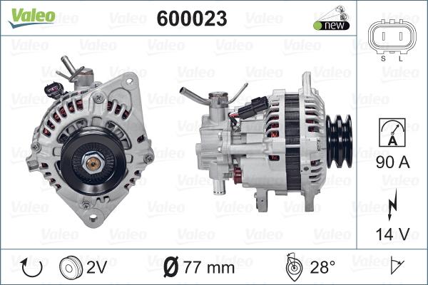 Valeo 600023 - Alternator www.autospares.lv