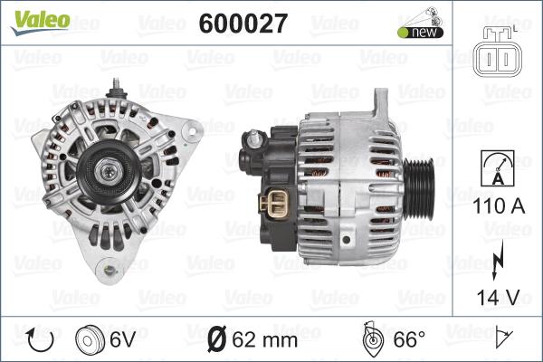 Valeo 600027 - Генератор www.autospares.lv