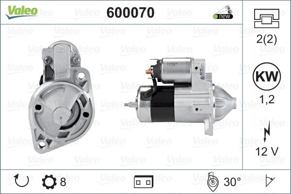 Valeo 600070 - Стартер www.autospares.lv