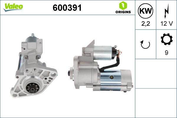 Valeo 600391 - Starteris autospares.lv