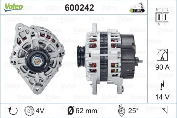 Valeo 600242 - Alternator www.autospares.lv