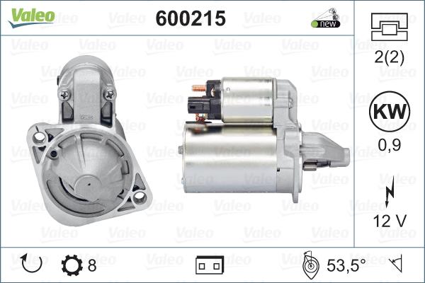 Valeo 600215 - Starteris autospares.lv