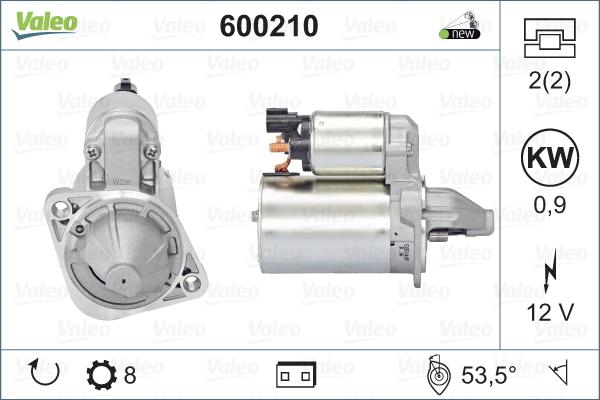 Valeo 600210 - Стартер www.autospares.lv