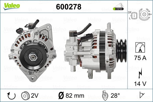 Valeo 600278 - Ģenerators autospares.lv