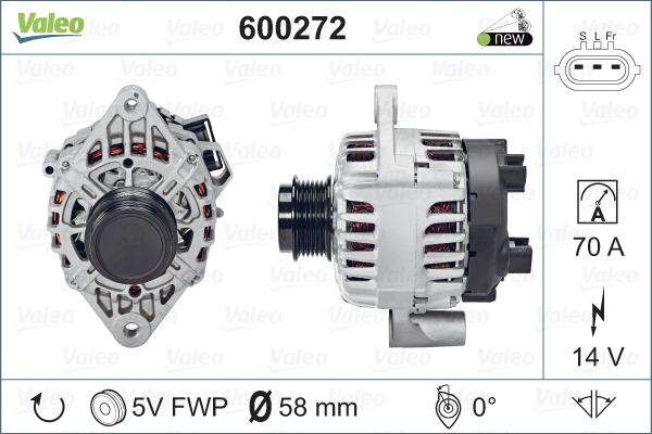 Valeo 600272 - Ģenerators www.autospares.lv
