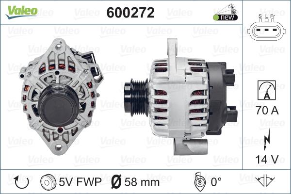 Valeo 600272 - Alternator www.autospares.lv