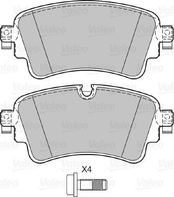 Valeo 601497 - Bremžu uzliku kompl., Disku bremzes www.autospares.lv