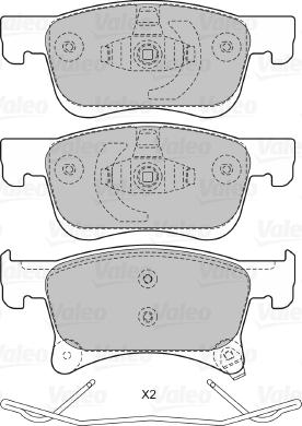 Valeo 601469 - Bremžu uzliku kompl., Disku bremzes www.autospares.lv