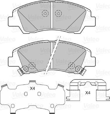 Valeo 601409 - Bremžu uzliku kompl., Disku bremzes www.autospares.lv