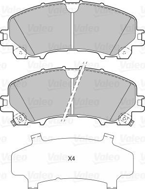 Valeo 601420 - Bremžu uzliku kompl., Disku bremzes www.autospares.lv