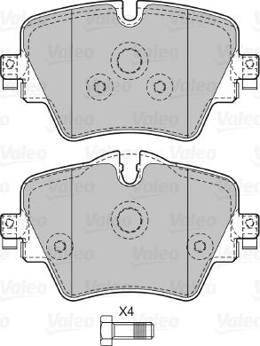 Valeo 601470 - Bremžu uzliku kompl., Disku bremzes www.autospares.lv