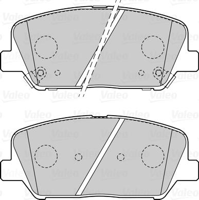 Valeo 601546 - Bremžu uzliku kompl., Disku bremzes www.autospares.lv