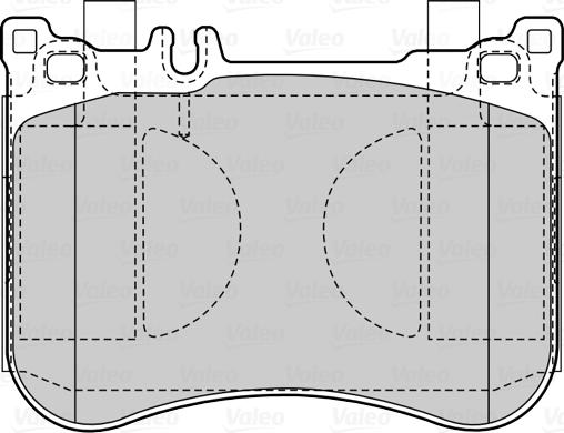 Valeo 601536 - Bremžu uzliku kompl., Disku bremzes www.autospares.lv