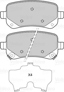 Valeo 601523 - Bremžu uzliku kompl., Disku bremzes www.autospares.lv