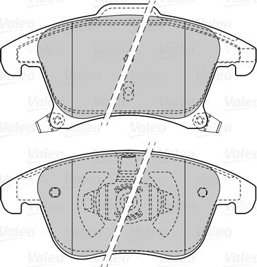 Valeo 601522 - Bremžu uzliku kompl., Disku bremzes www.autospares.lv