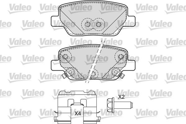 Valeo 601692 - Bremžu uzliku kompl., Disku bremzes www.autospares.lv