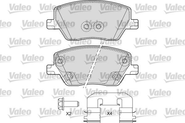 Valeo 601697 - Bremžu uzliku kompl., Disku bremzes www.autospares.lv