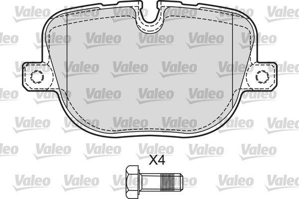 Valeo 601655 - Bremžu uzliku kompl., Disku bremzes www.autospares.lv