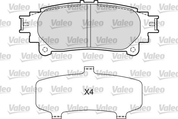 Valeo 601658 - Bremžu uzliku kompl., Disku bremzes autospares.lv