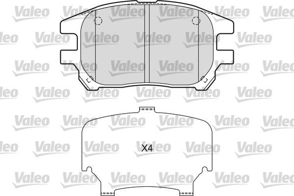 Valeo 601664 - Bremžu uzliku kompl., Disku bremzes www.autospares.lv