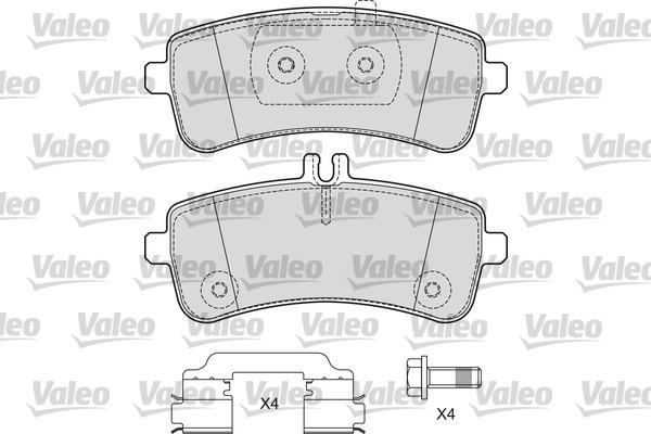 Valeo 601666 - Тормозные колодки, дисковые, комплект www.autospares.lv