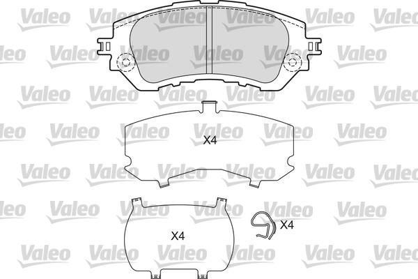 Valeo 601668 - Bremžu uzliku kompl., Disku bremzes autospares.lv