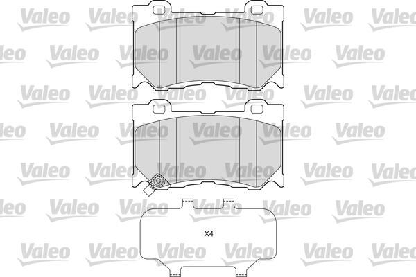 Valeo 601663 - Bremžu uzliku kompl., Disku bremzes www.autospares.lv