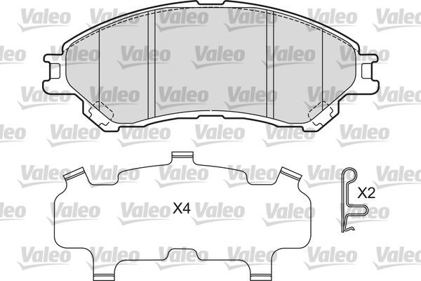 Valeo 601667 - Brake Pad Set, disc brake www.autospares.lv