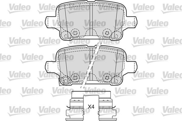 Valeo 601684 - Bremžu uzliku kompl., Disku bremzes autospares.lv