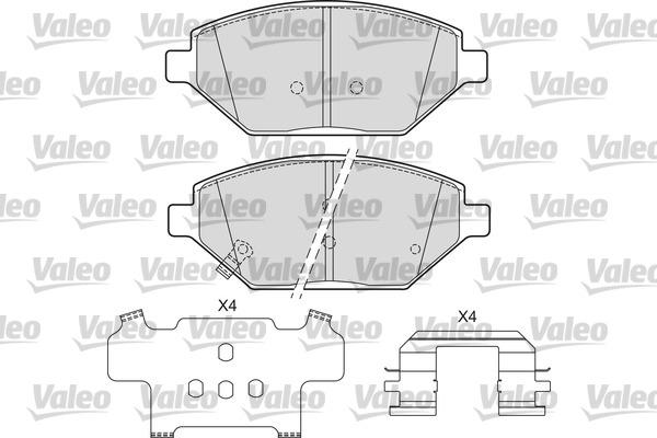 Valeo 601686 - Bremžu uzliku kompl., Disku bremzes www.autospares.lv