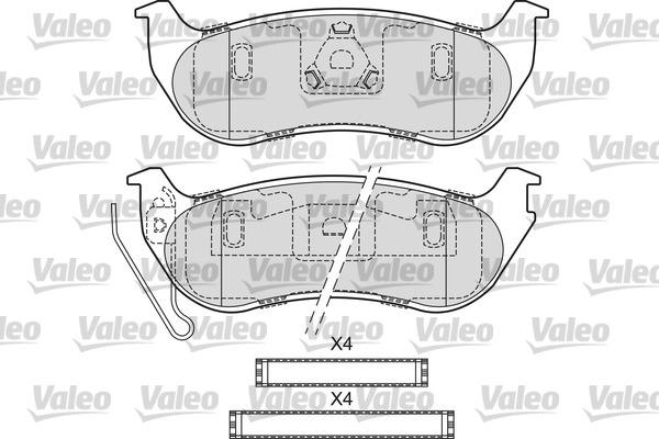 Valeo 601683 - Тормозные колодки, дисковые, комплект www.autospares.lv