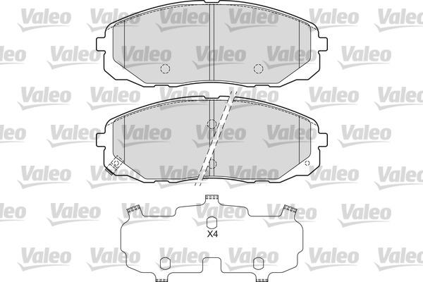 Valeo 601682 - Bremžu uzliku kompl., Disku bremzes www.autospares.lv