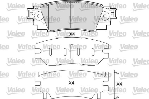 Valeo 601687 - Bremžu uzliku kompl., Disku bremzes www.autospares.lv