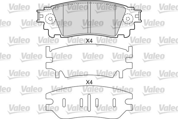 Valeo 601678 - Bremžu uzliku kompl., Disku bremzes www.autospares.lv