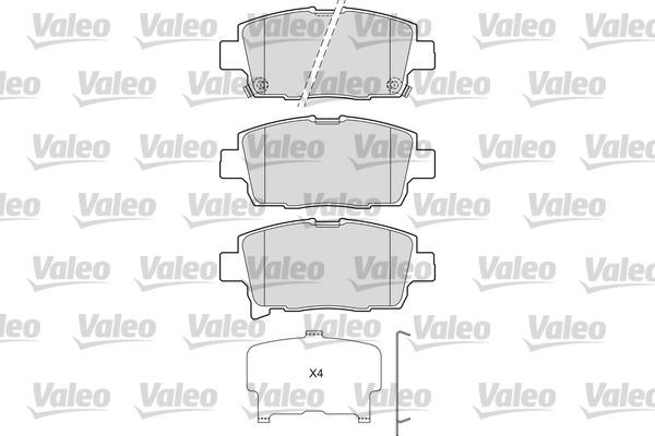 Valeo 601673 - Тормозные колодки, дисковые, комплект www.autospares.lv