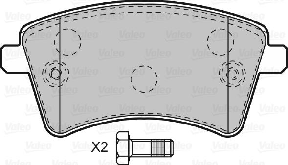 Valeo 601010 - Bremžu uzliku kompl., Disku bremzes www.autospares.lv